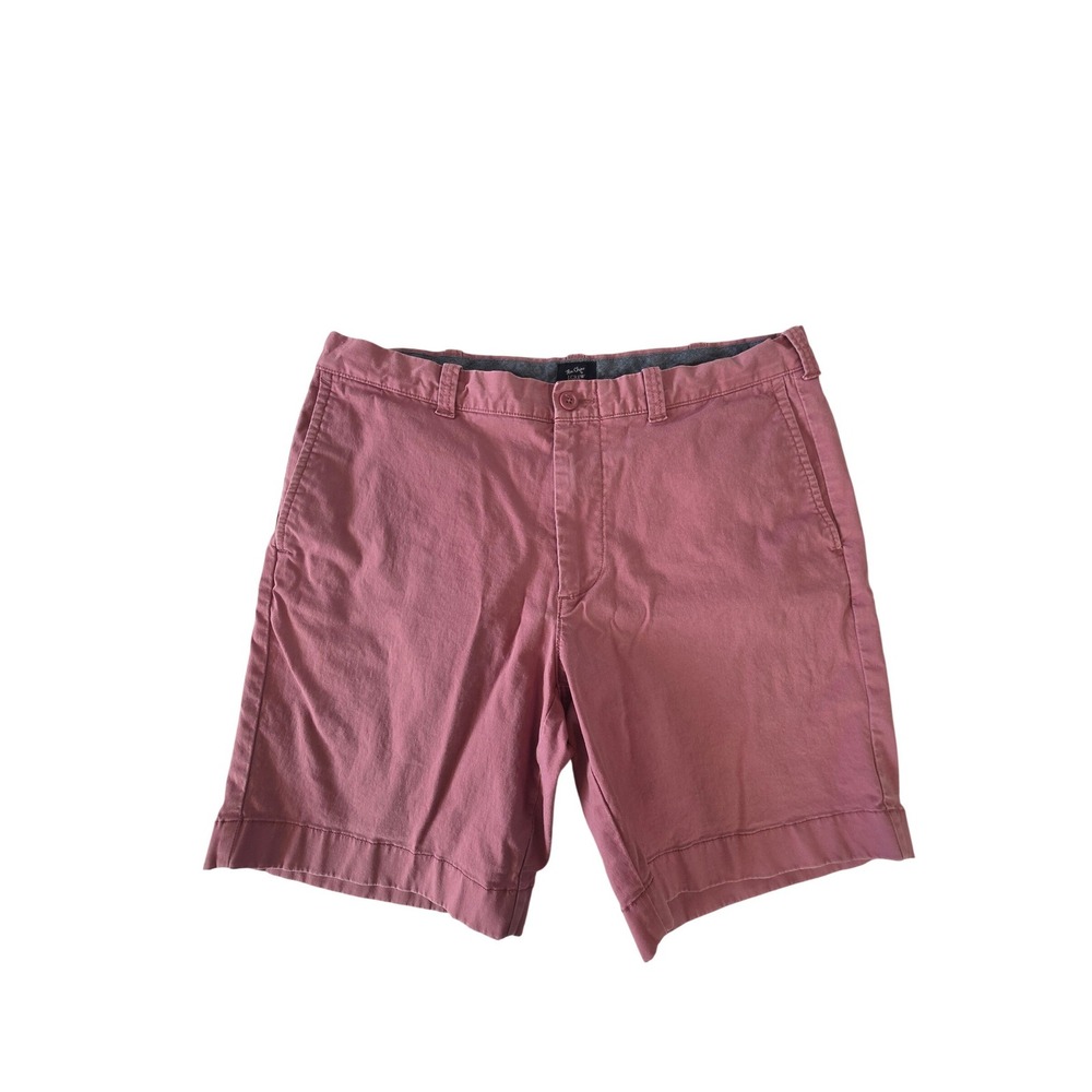 J. Crew Flex Chino 8" Shorts Stretch Flat Front‎ 36 Pink Casual Summer Preppy